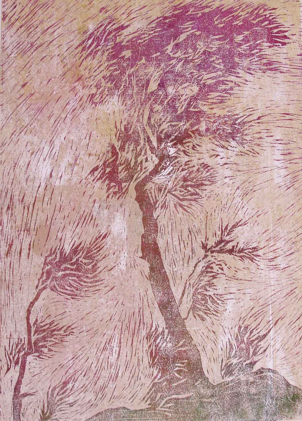 Baum 18, 42 x 60 cm, 2011, Ölfarbe auf Papier