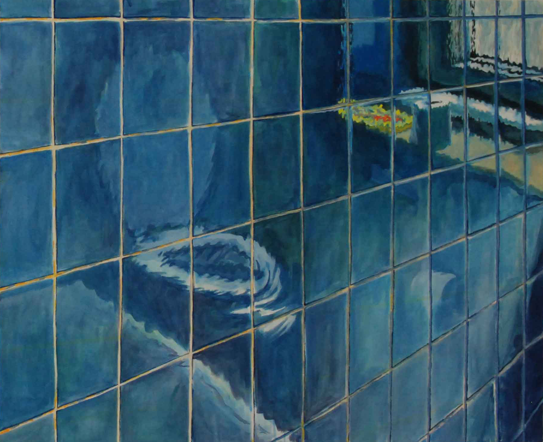 Klo-Kacheln, 135 x 110 cm, 2011, Acryl auf Leinwand